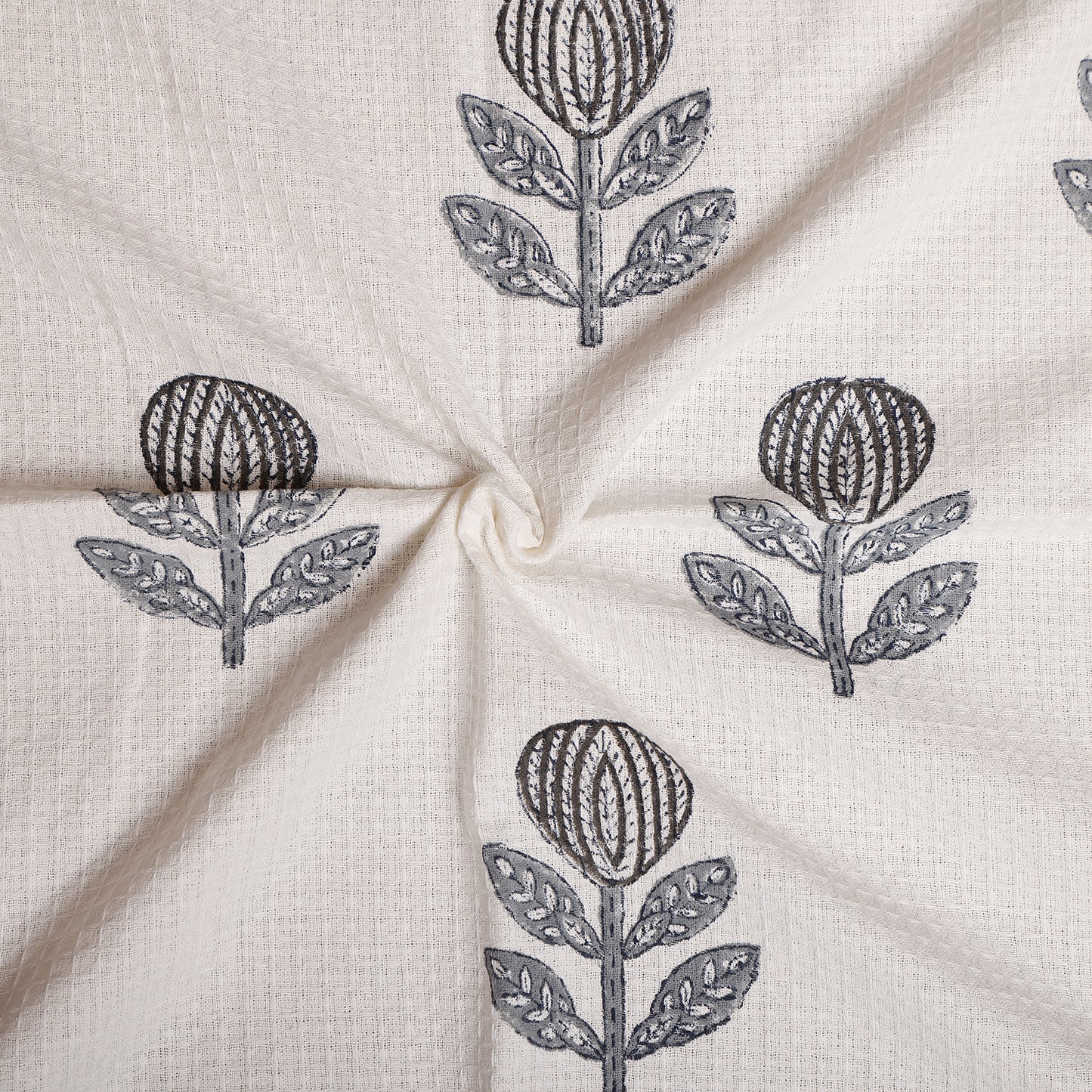 Bath Towel- Grey Tulips