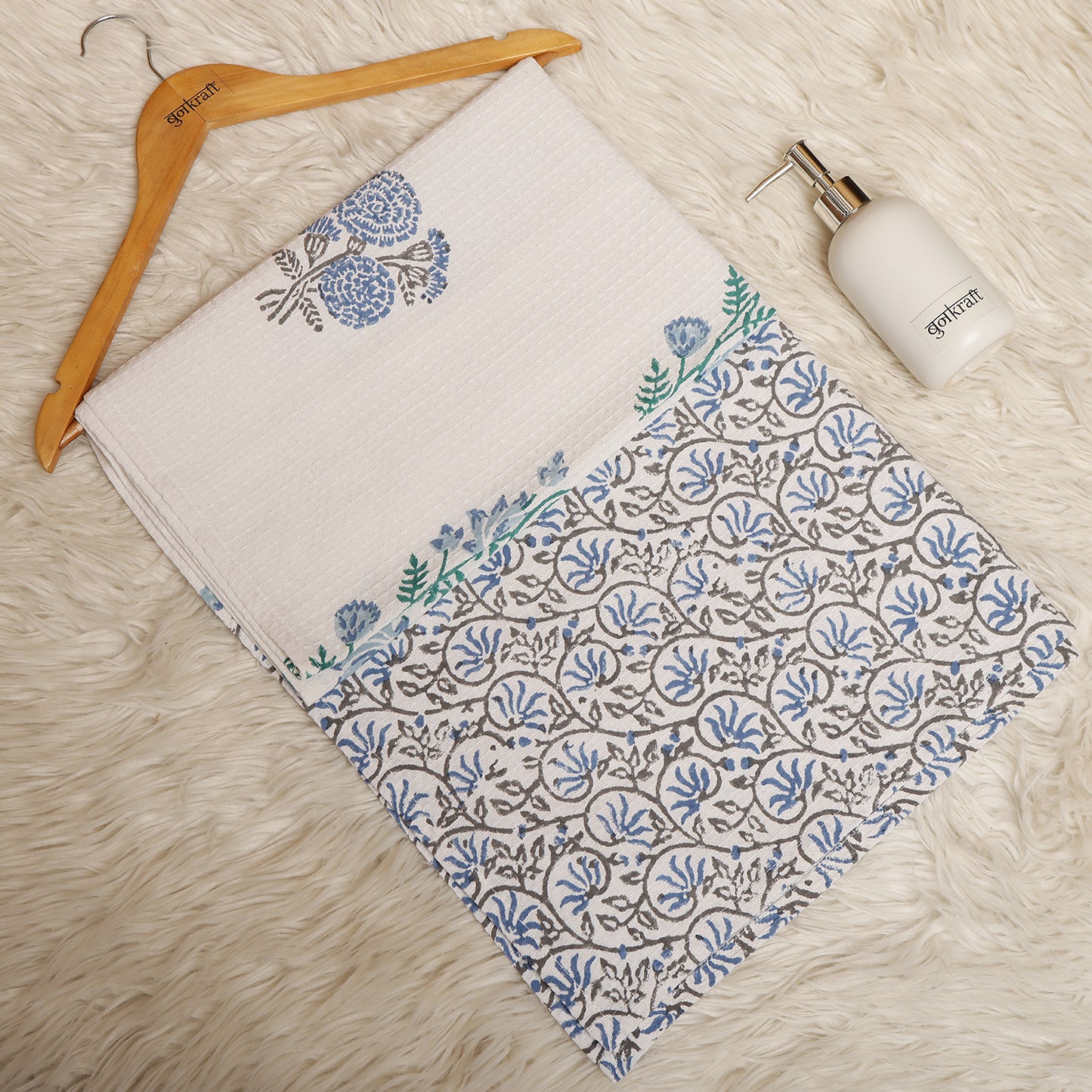 Bath Towel- Blue Spoonflower