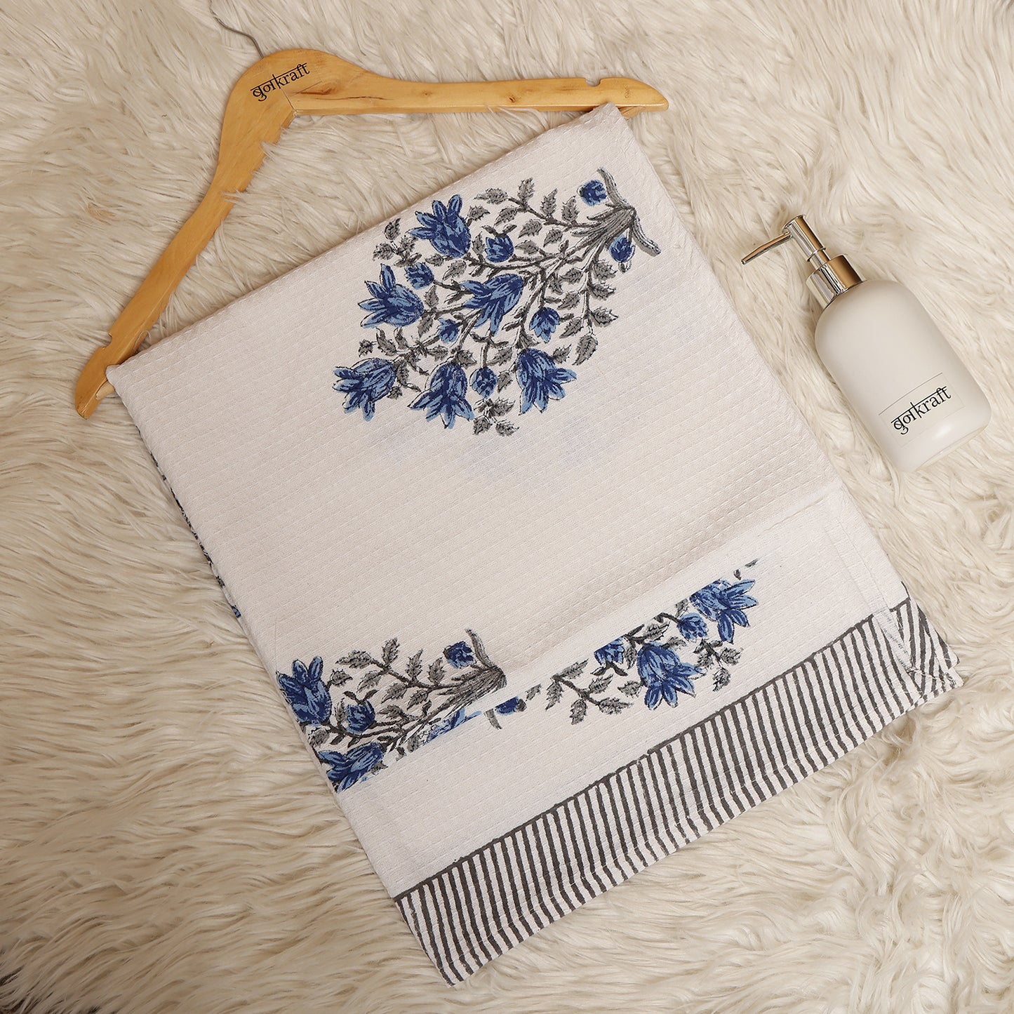 Bath Towel- Blue Bloom