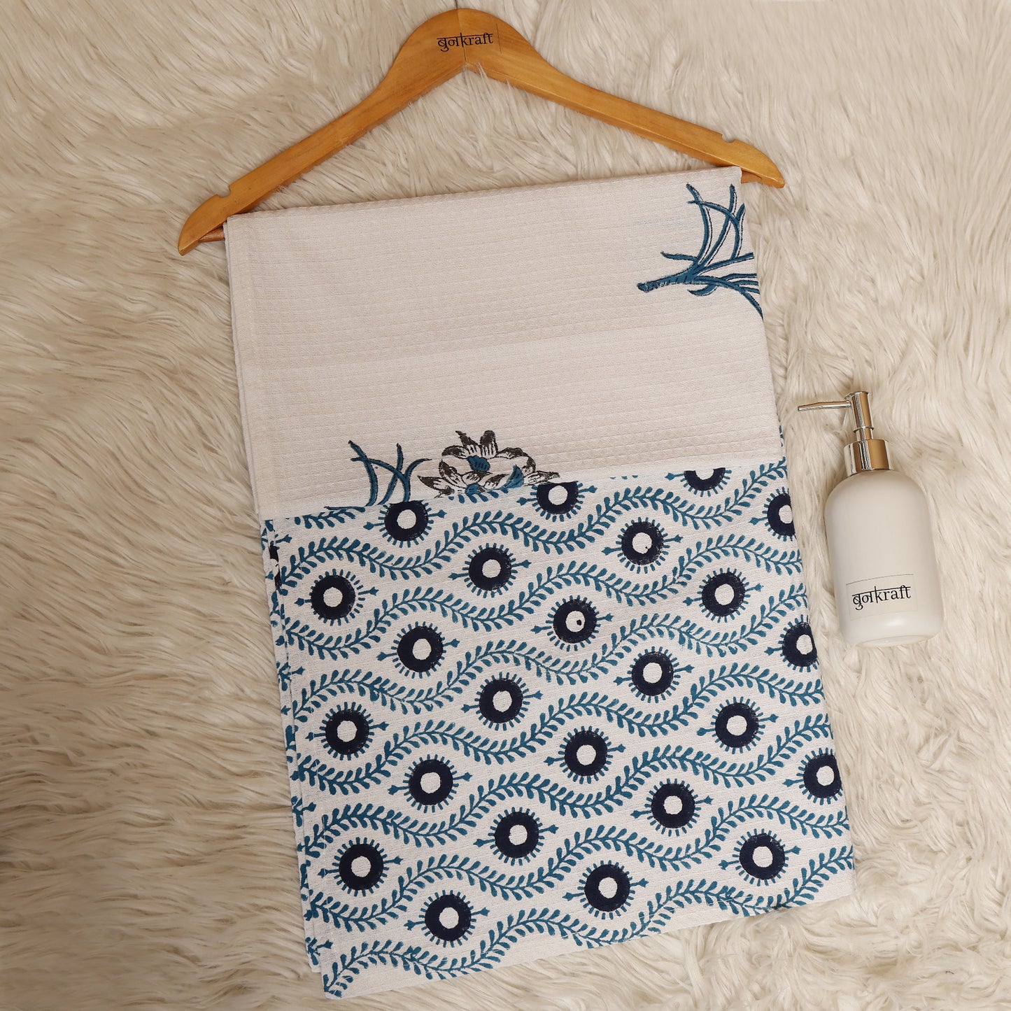 Bath Towel- Blue Lily