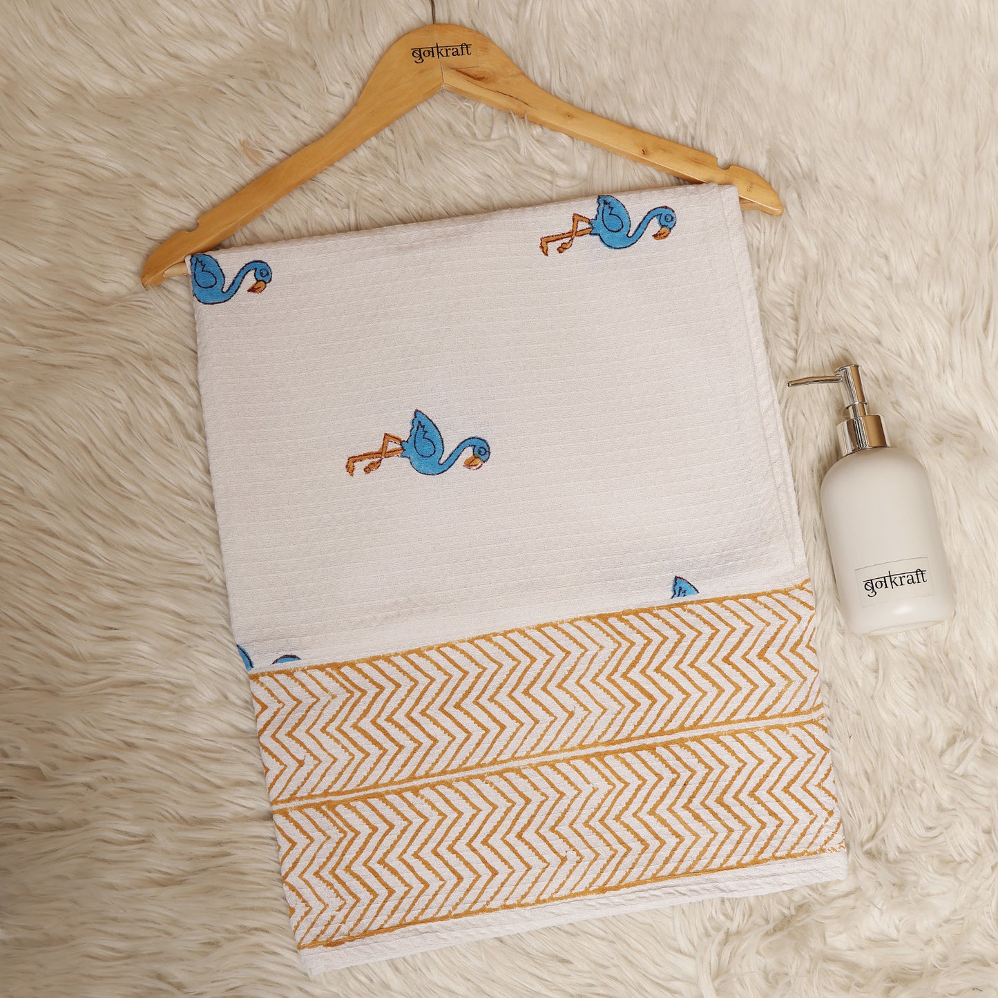 Bath Towel- Flamingos