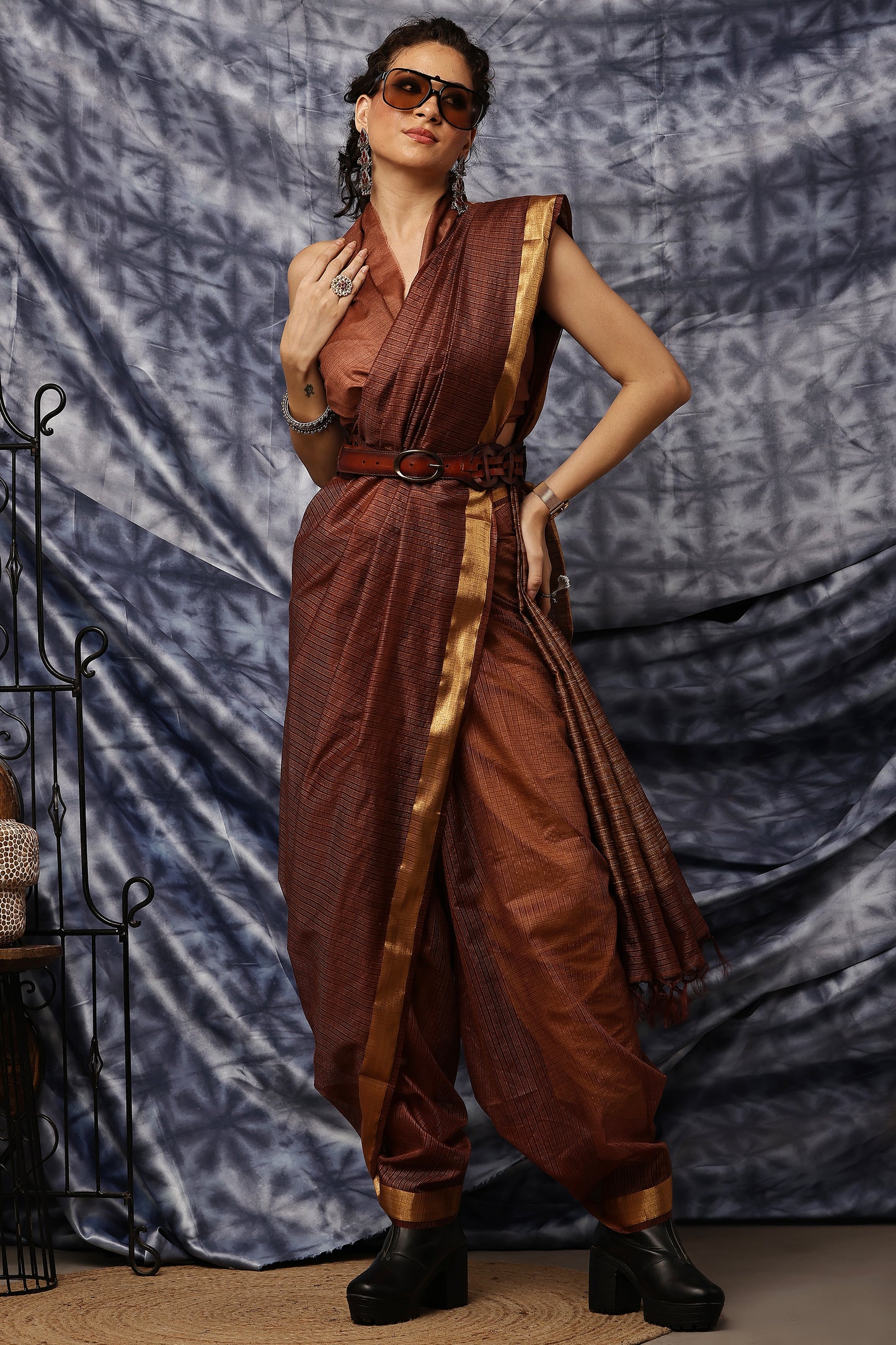 Handloom Saree- Bronze Whisper