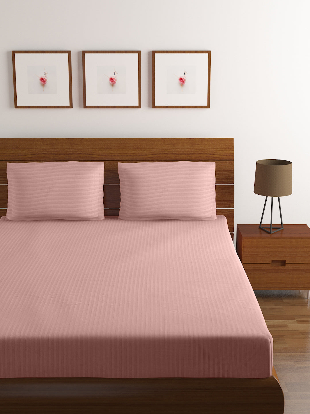 Cotton Bedsheet - Double Bed - Peach