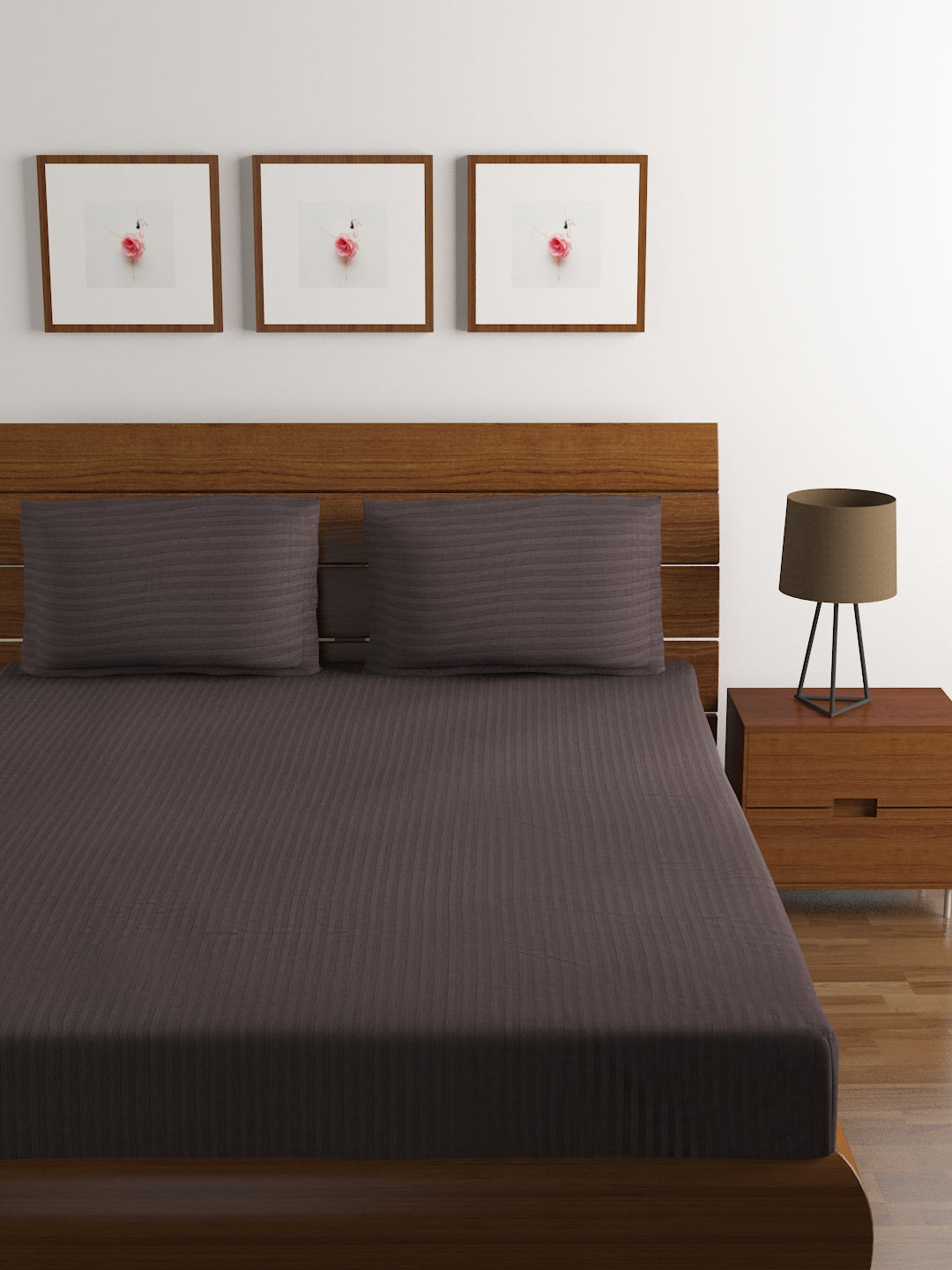 Cotton Bedsheet - Double Bed - Grey