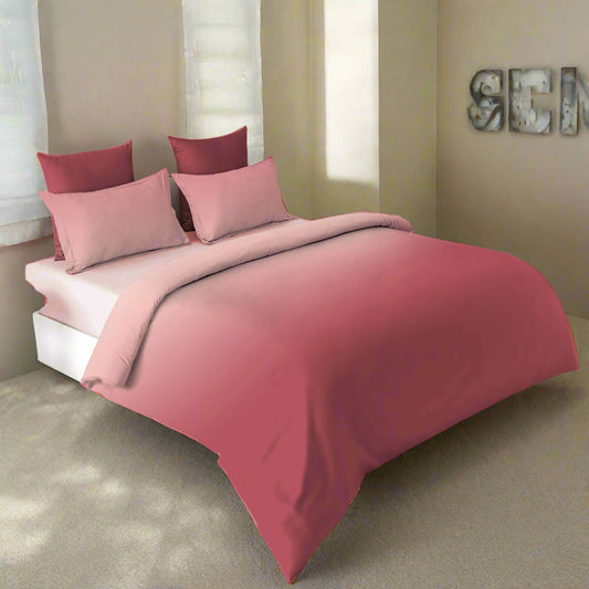 Ombre Cotton Bedsheet - Deep Sea Coral
