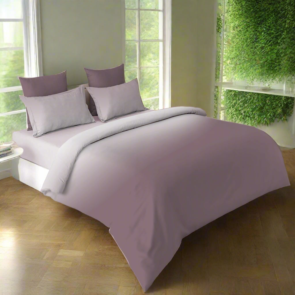 Ombre Cotton Bedsheet - Purple Haze