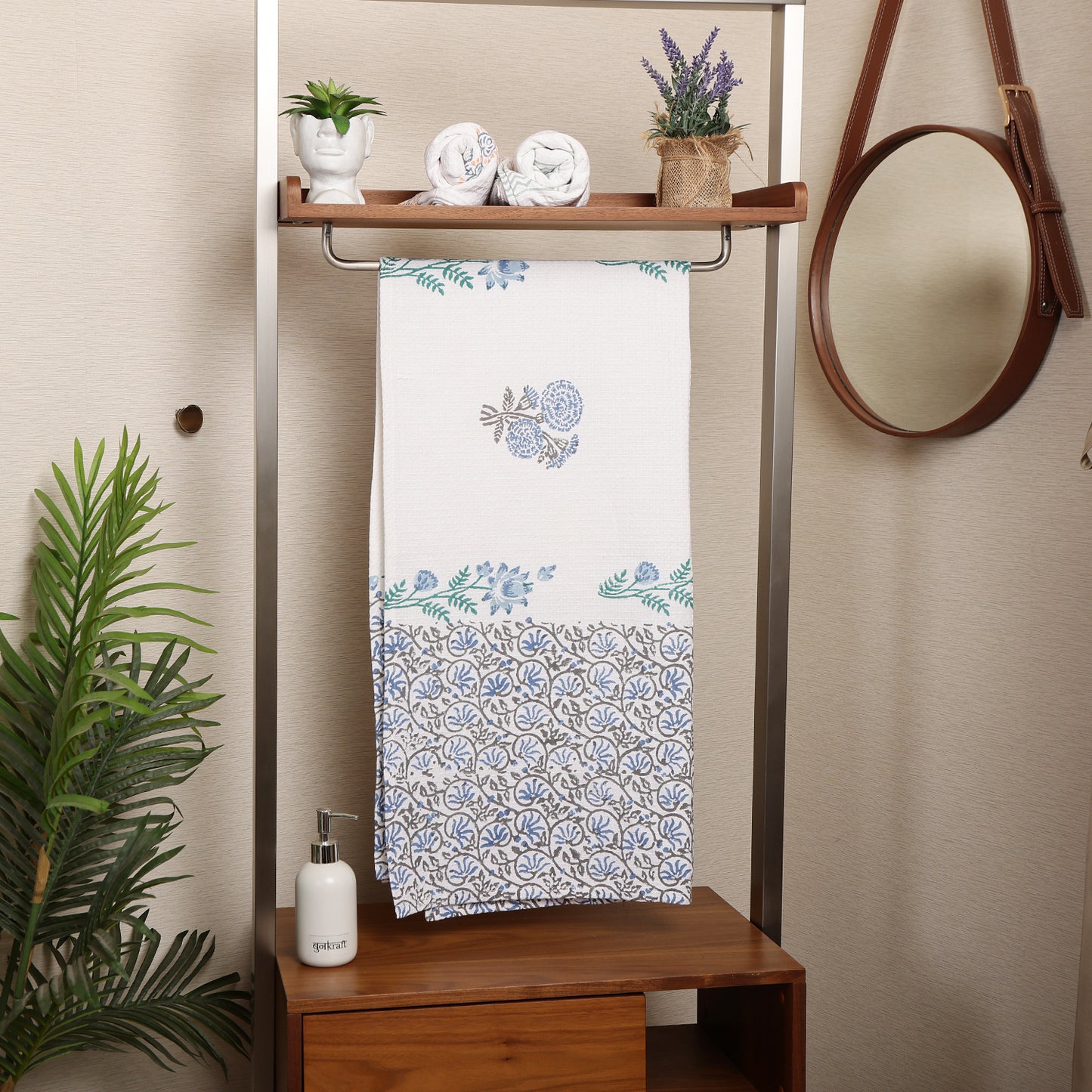 Bath Towel- Blue Spoonflower