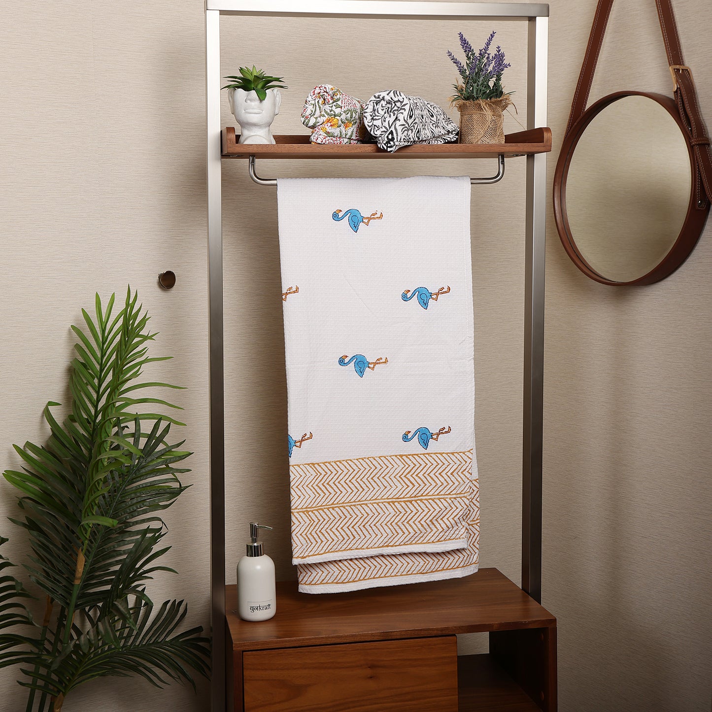 Bath Towel- Flamingos