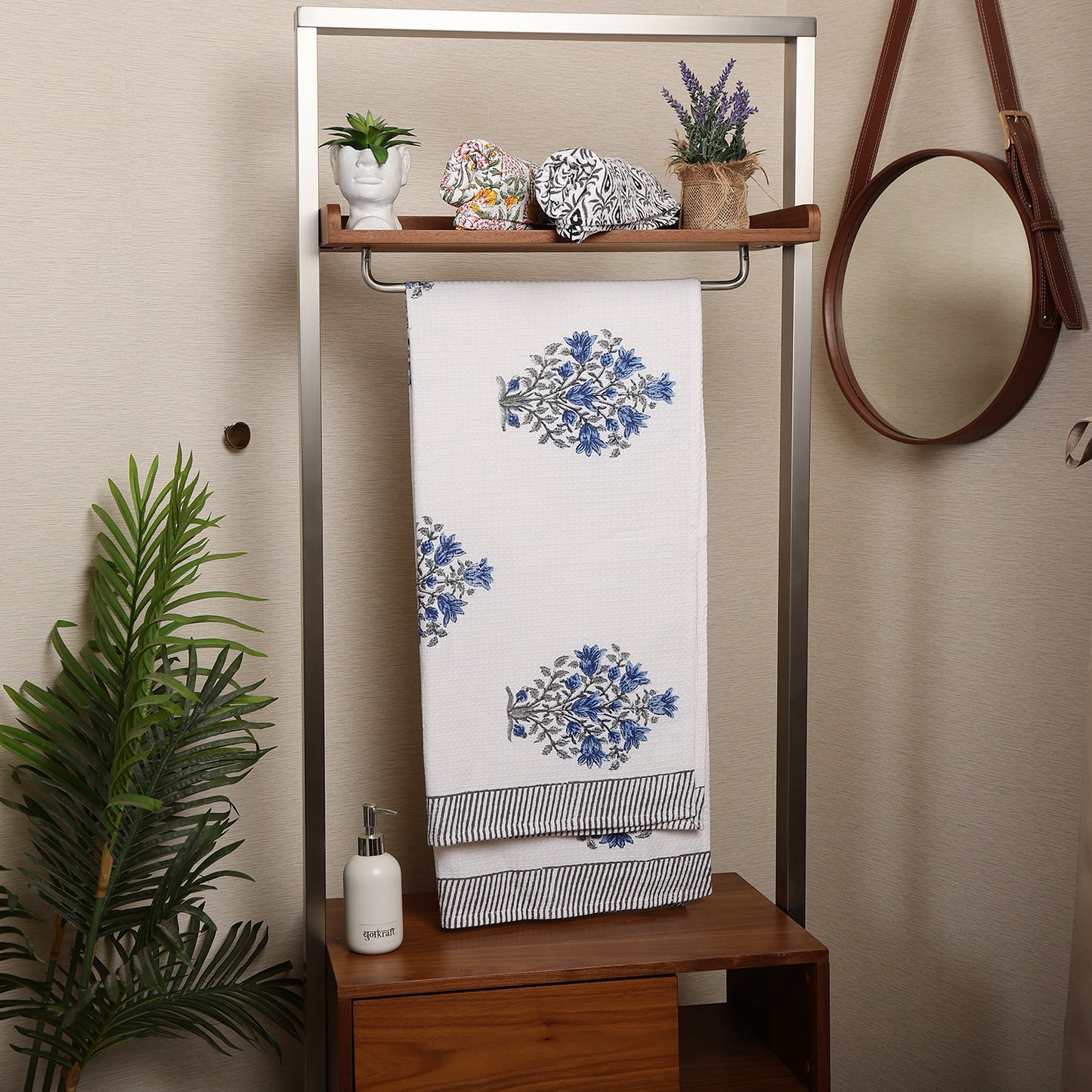 Bath Towel- Blue Bloom