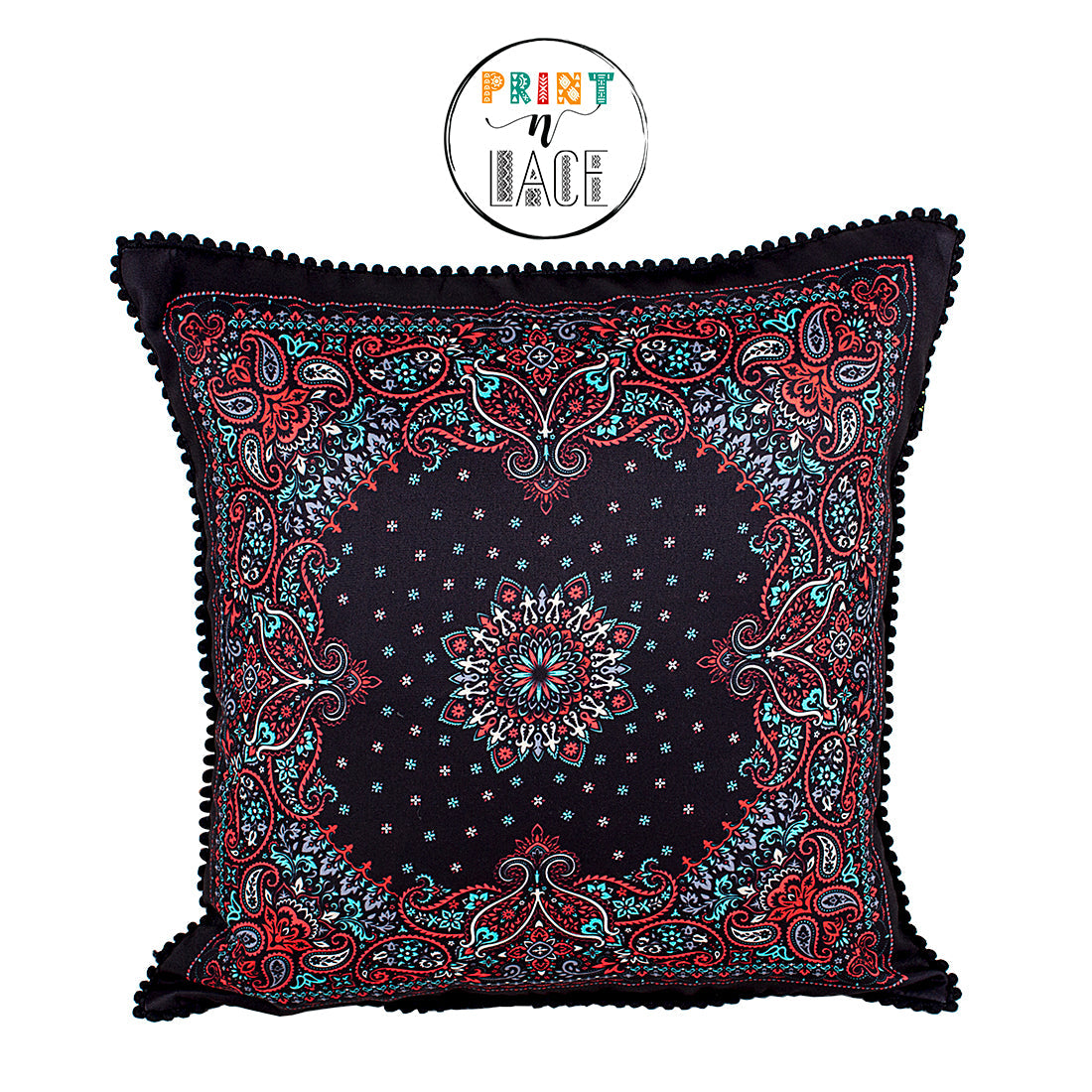 Print n Lace 058(black n multi)