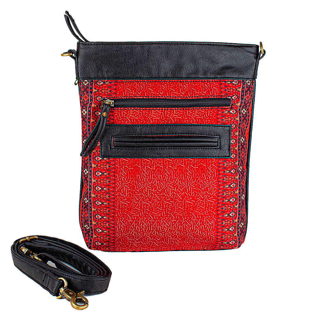 Sling Bag- Red Mughal Print