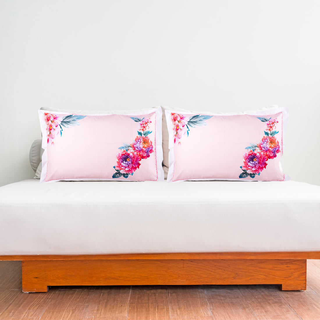 Pillow Covers-Printed-Corner Bunches-Pair
