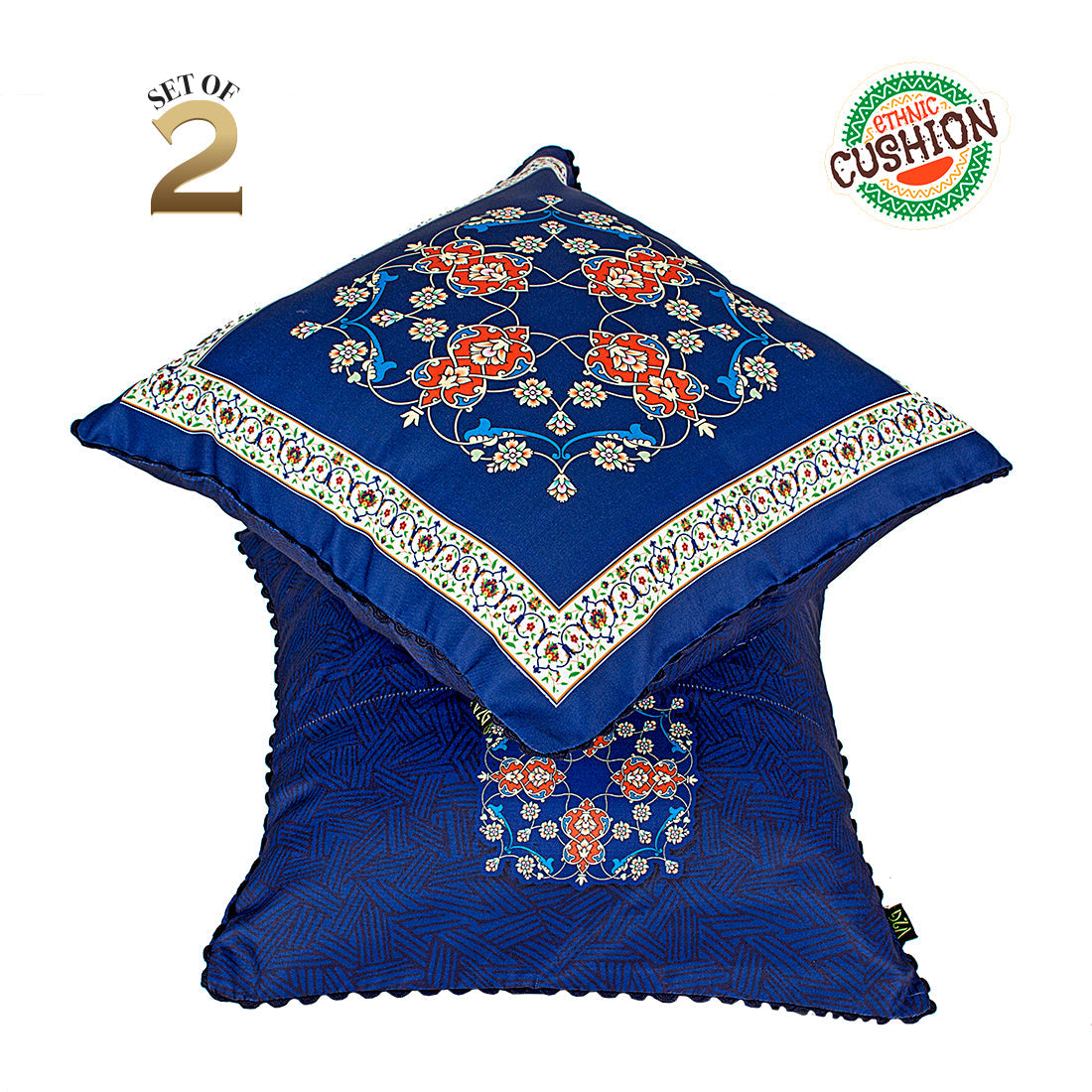 Print n Lace 055(blue n multi)