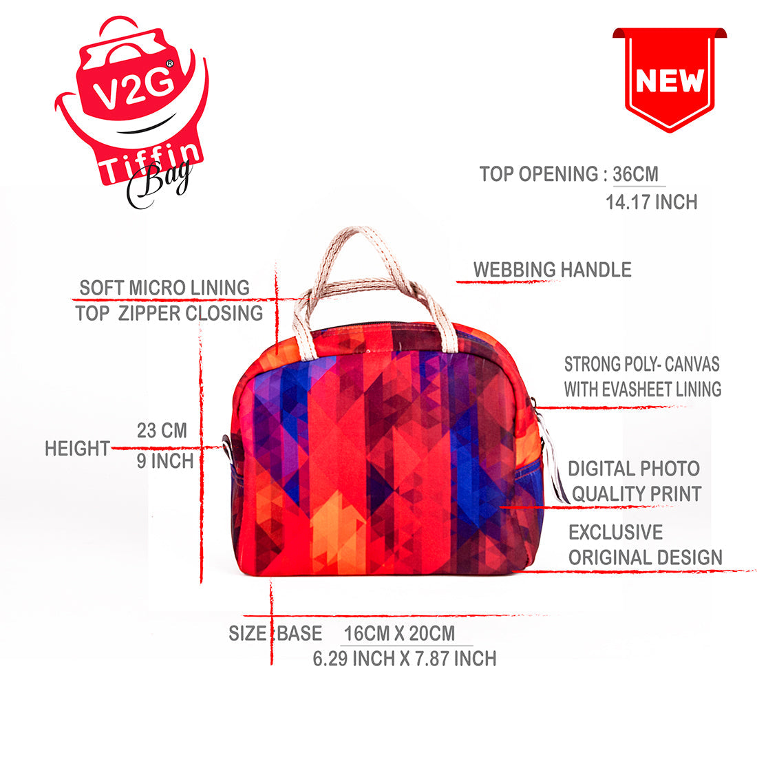 Lunch Bag-Red Hues 23