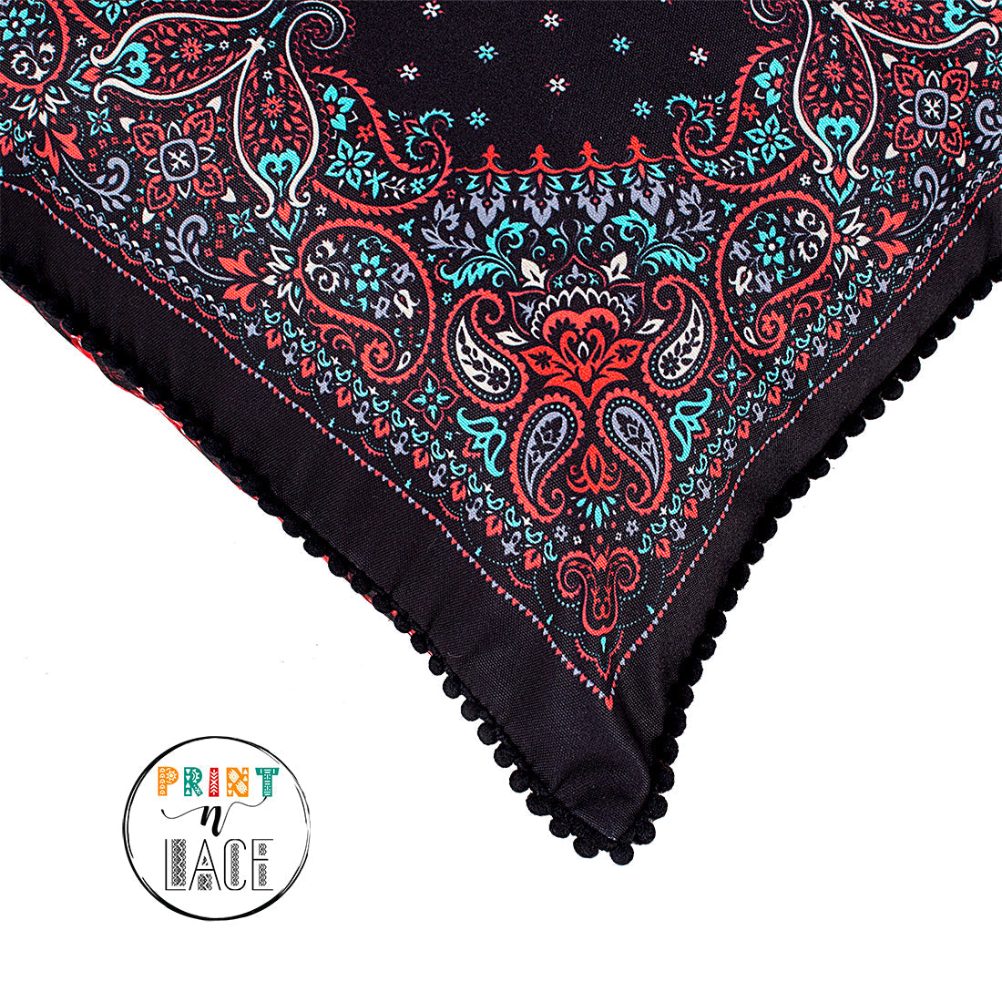 Print n Lace 058(black n multi)