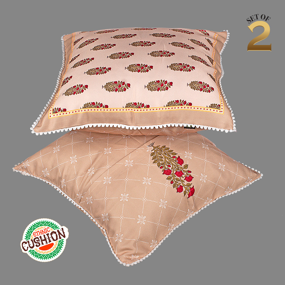 Print n Lace 084 (Beige n Red)