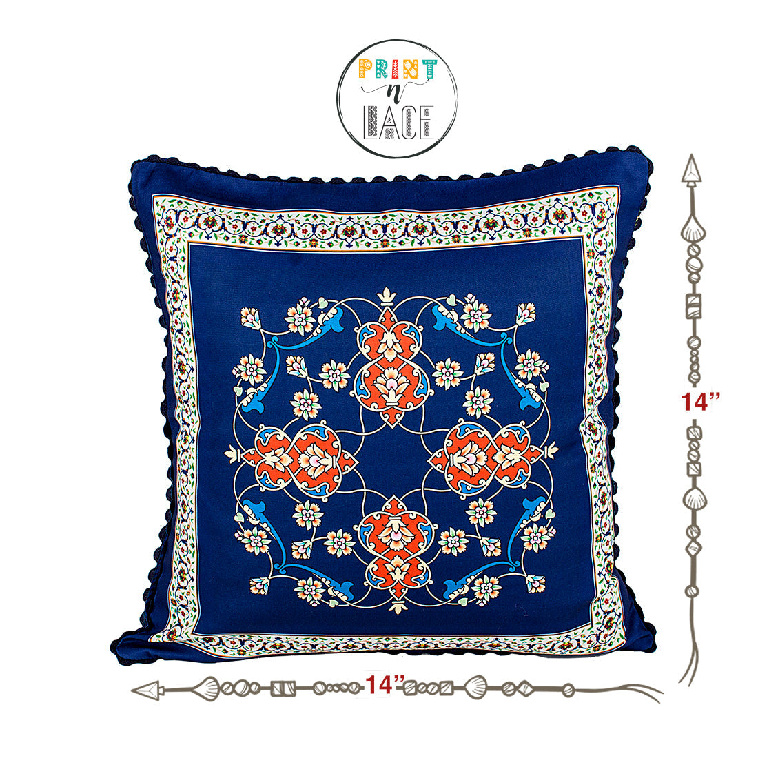 Print n Lace 055(blue n multi)