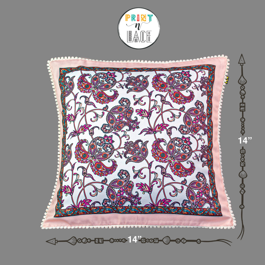 Print n Lace 087 (Pinkish Beige n Multi)