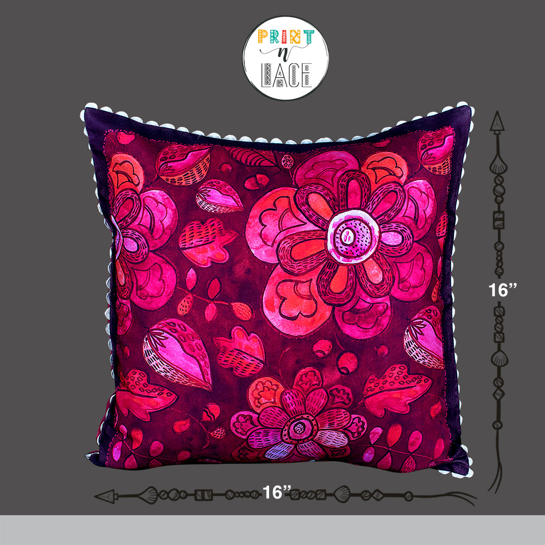 Print n Lace 061(reddish pink)
