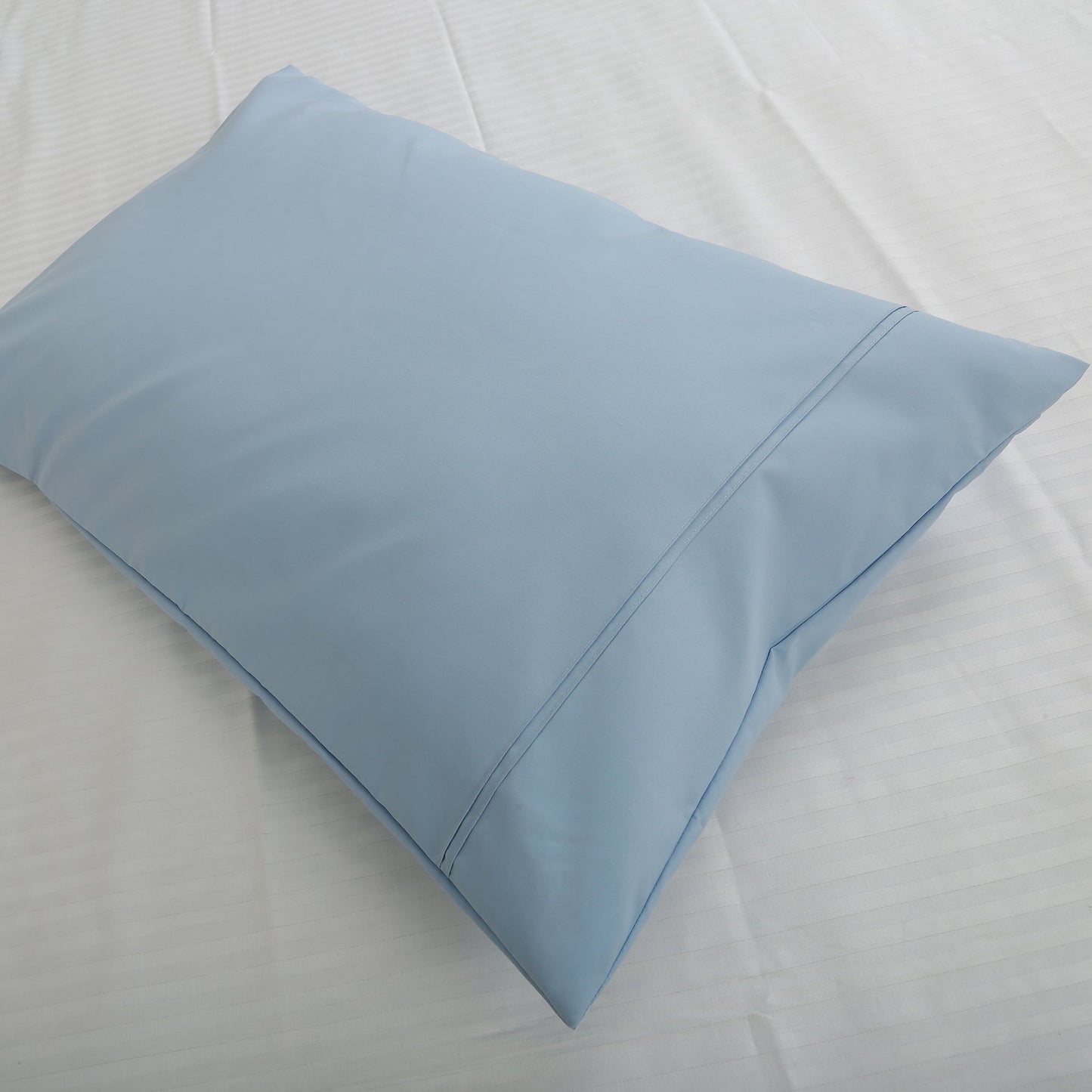Pillow Covers-Plain Color-Sky Blue with Pintex Style- Pair