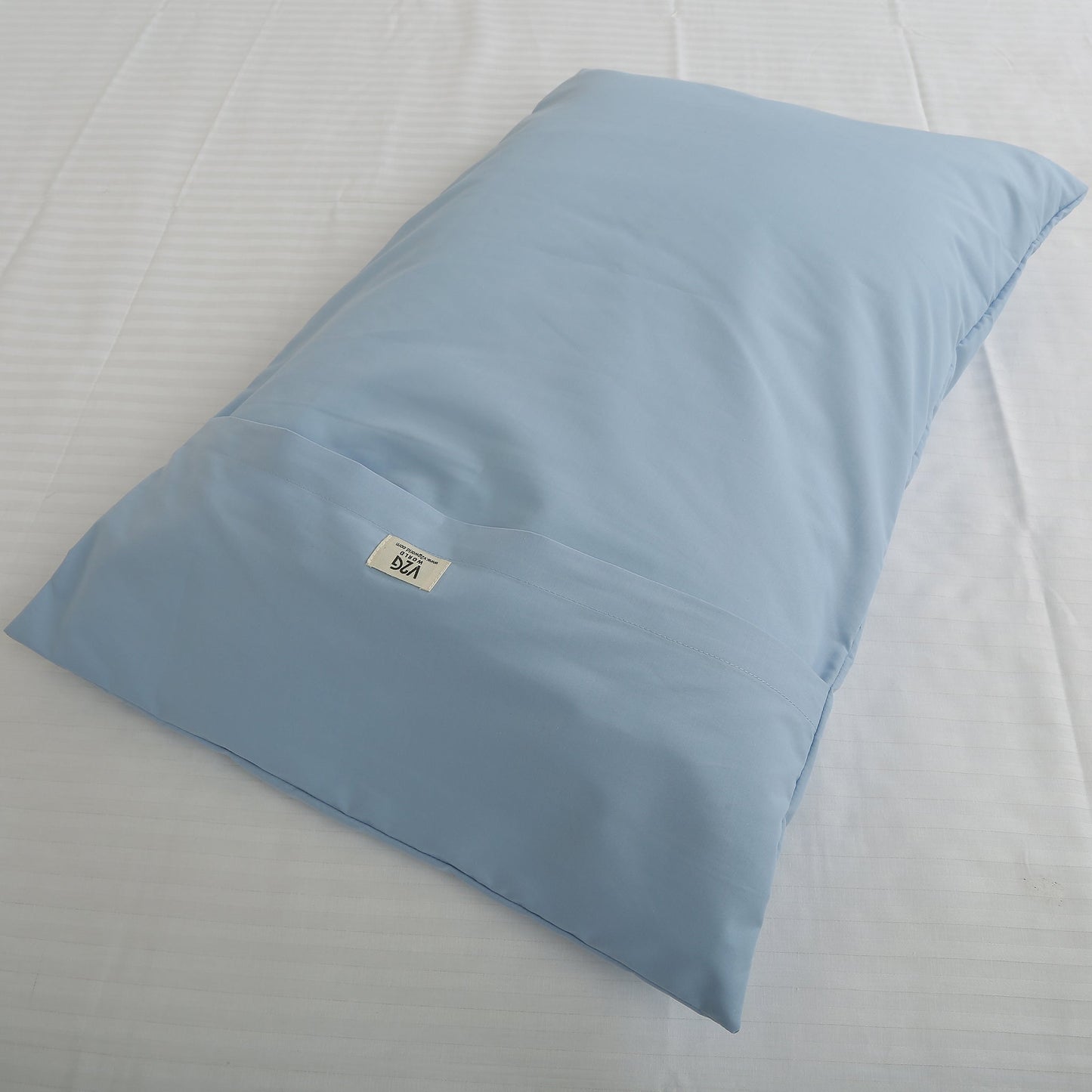 Pillow Covers-Plain Color-Sky Blue with Pintex Style- Pair