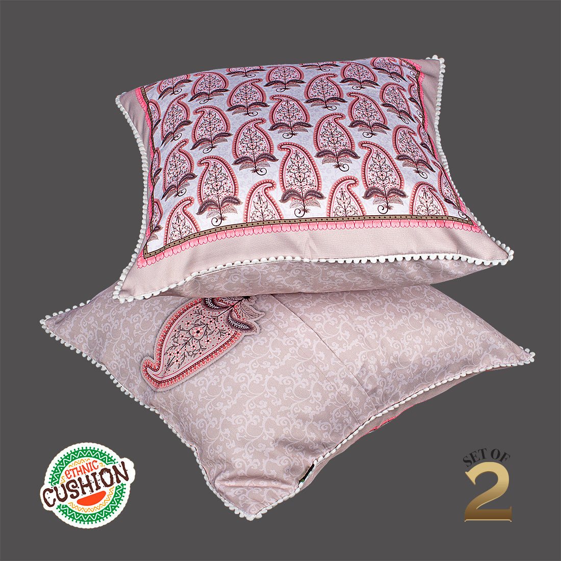 Print n Lace 067 (Dusky Beige n Pink)