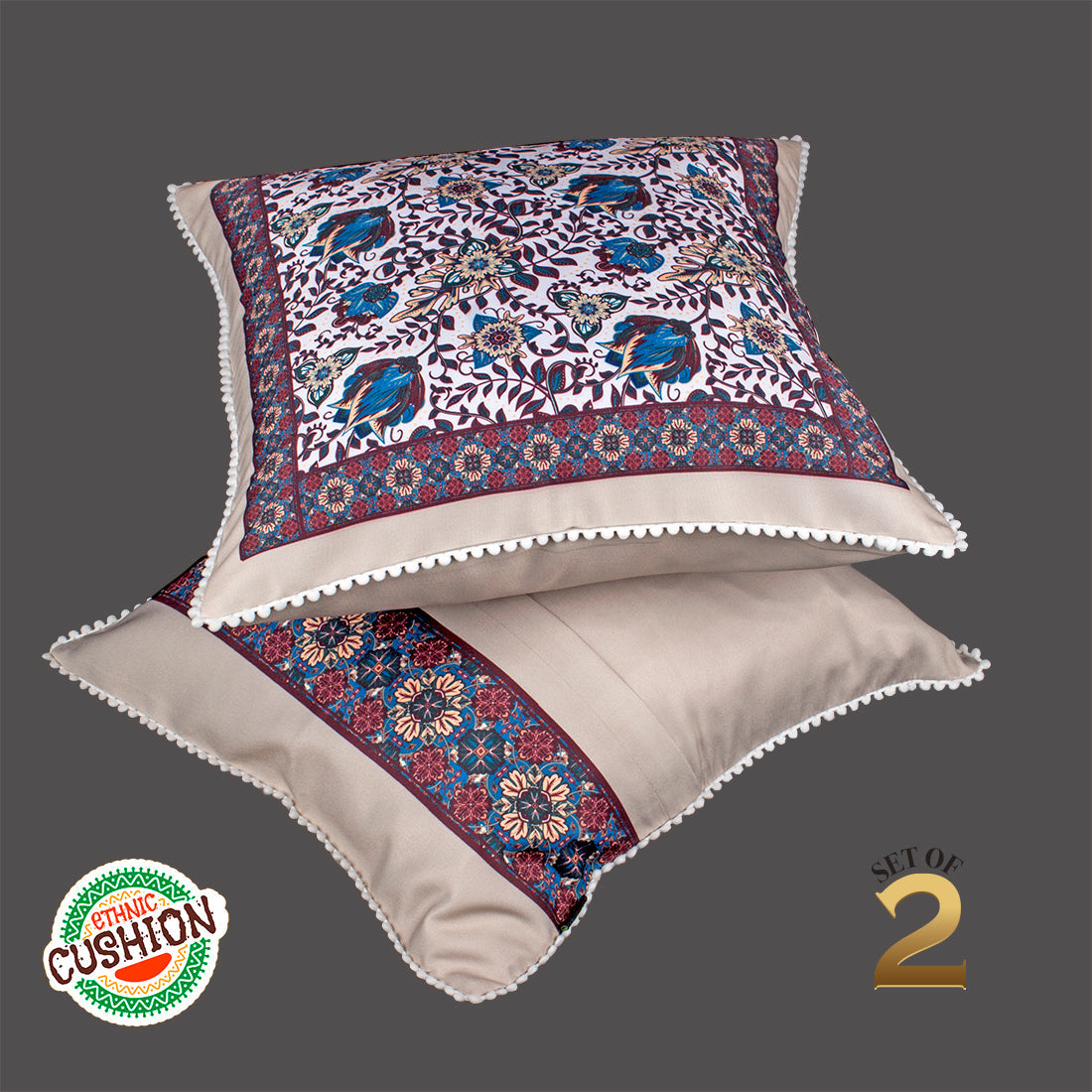 Print n Lace 063 (Dusty Brown n Multi)