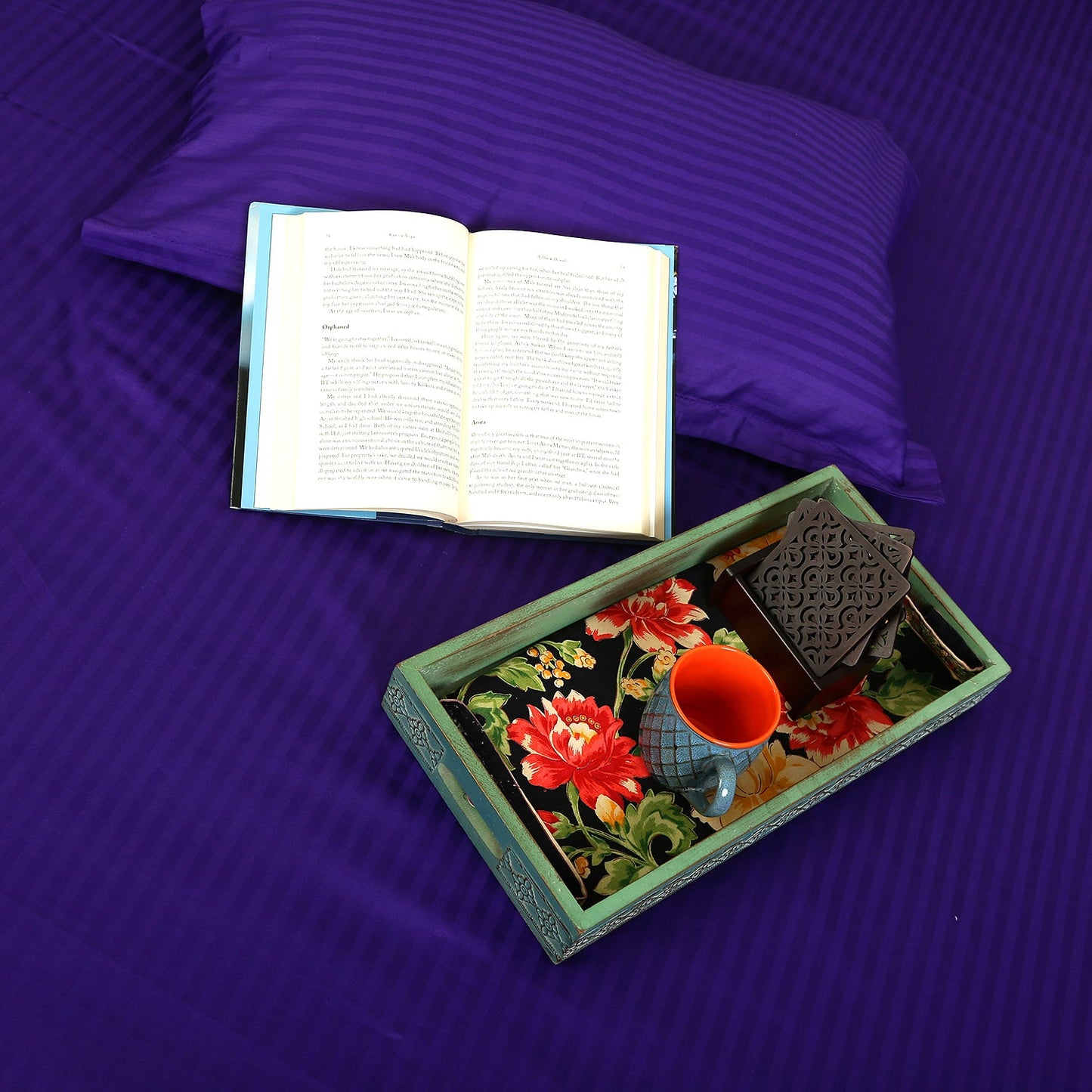 Cotton Bedsheet - Double Bed - Purple