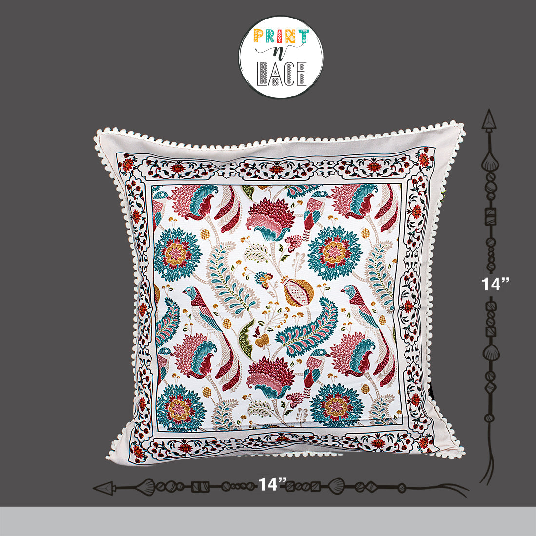 Print n Lace 071 (Beige n Multi)