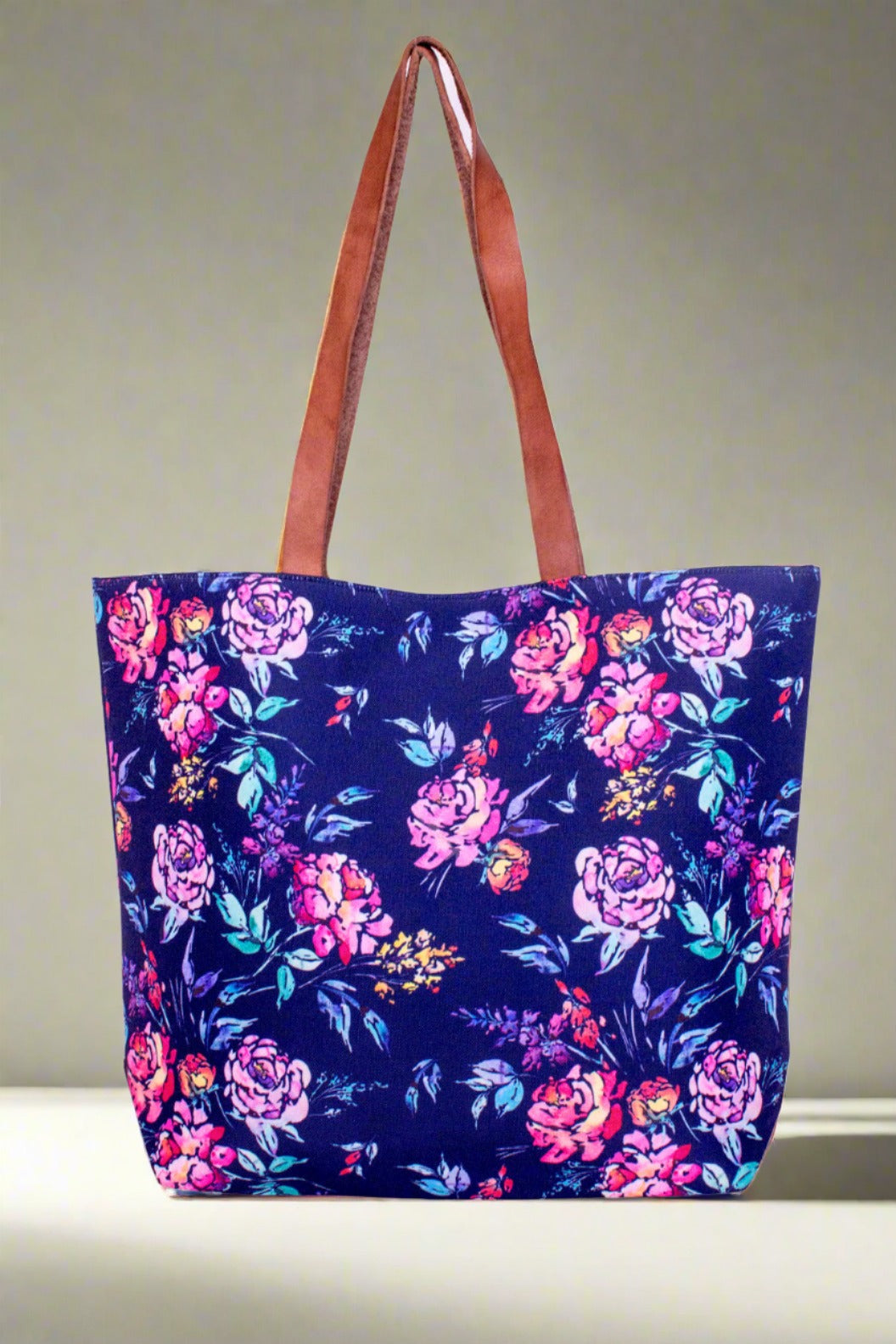 Shopper Bag-Blue Roses