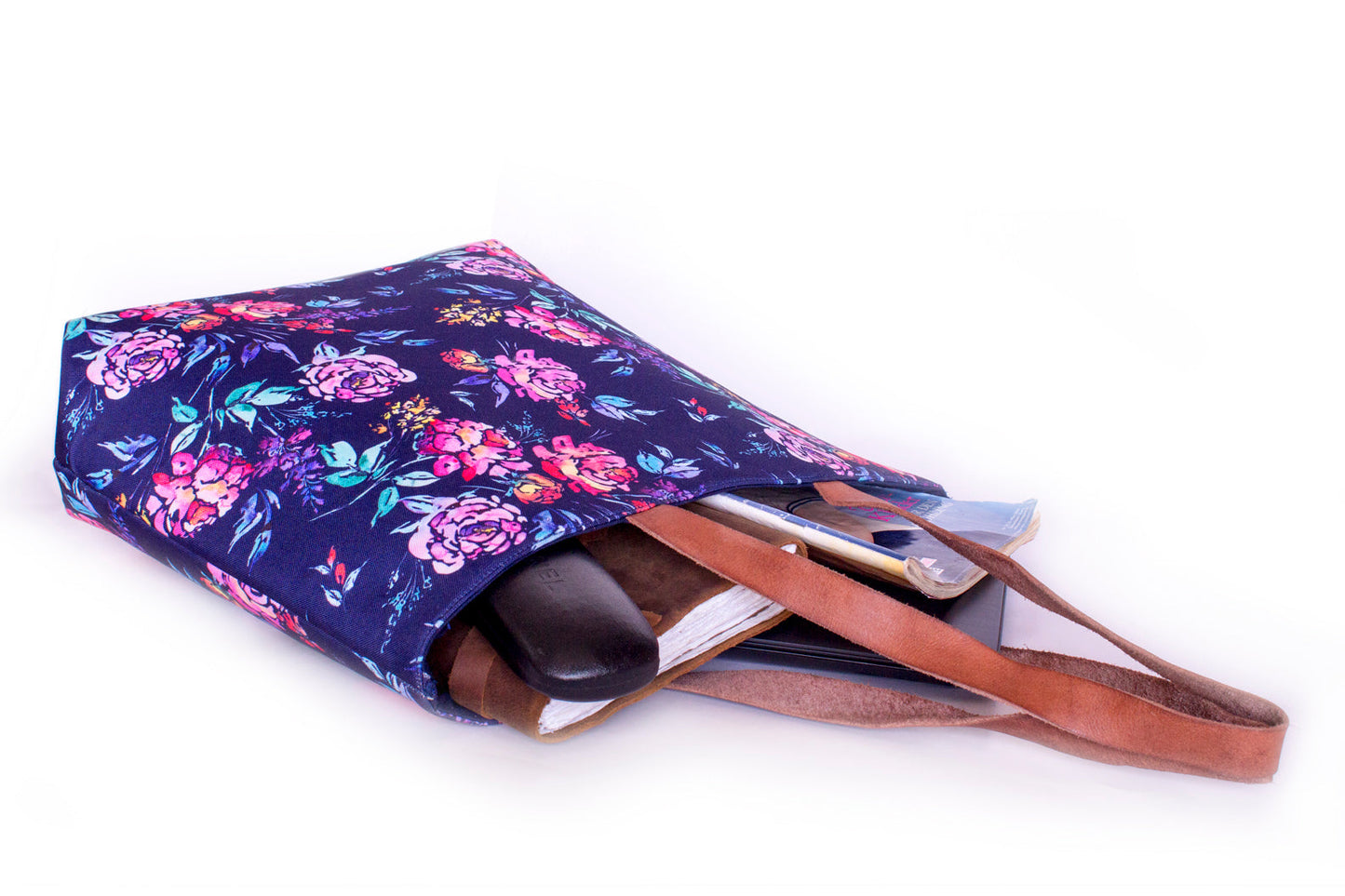 Shopper Bag-Blue Roses