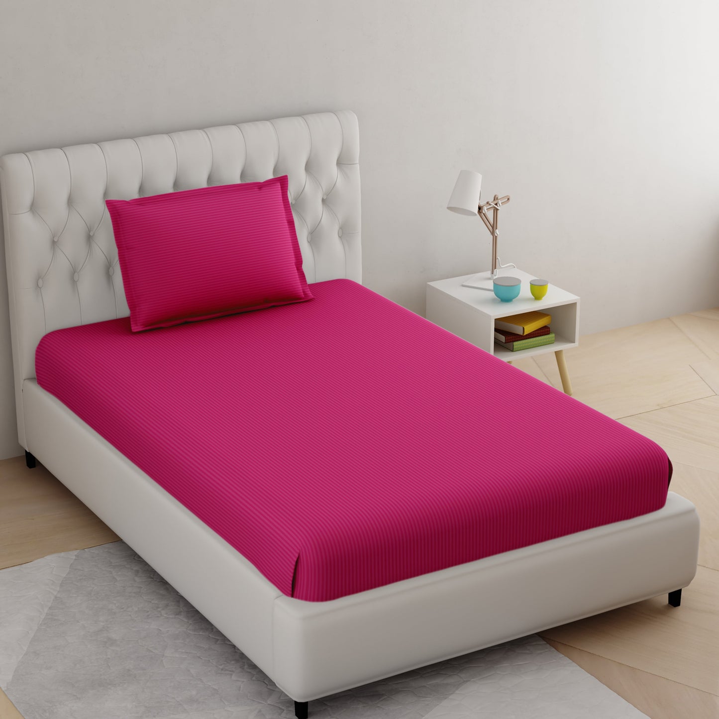 Single Bedsheet- Fuchsia Pink