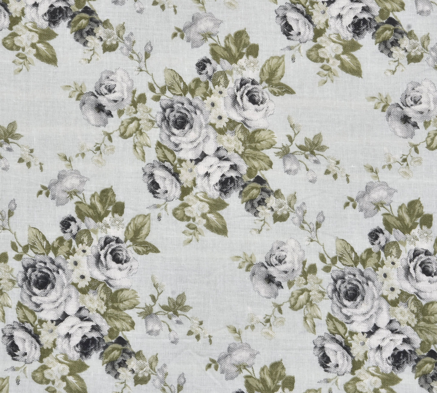 Dohar Cotton-Double Bed-Green Roses