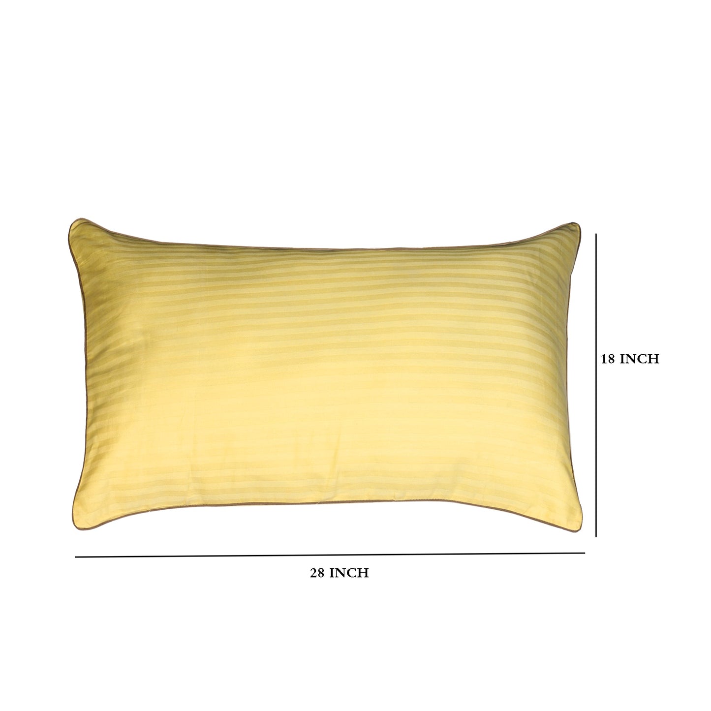 Pillow Covers-Plain Color-Yellow with Piping- Pair