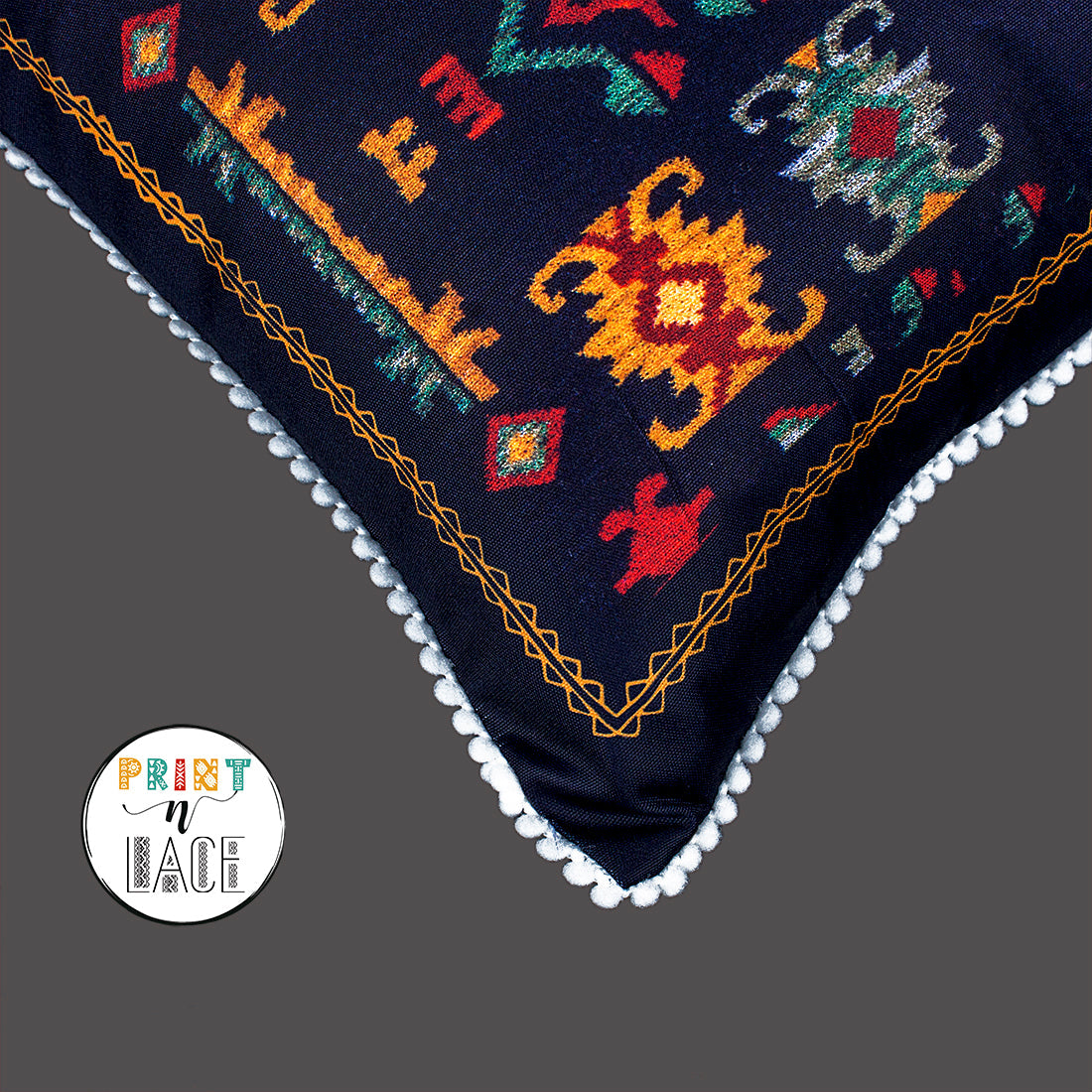 Print n Lace 073 (Dark Grey n Multi)