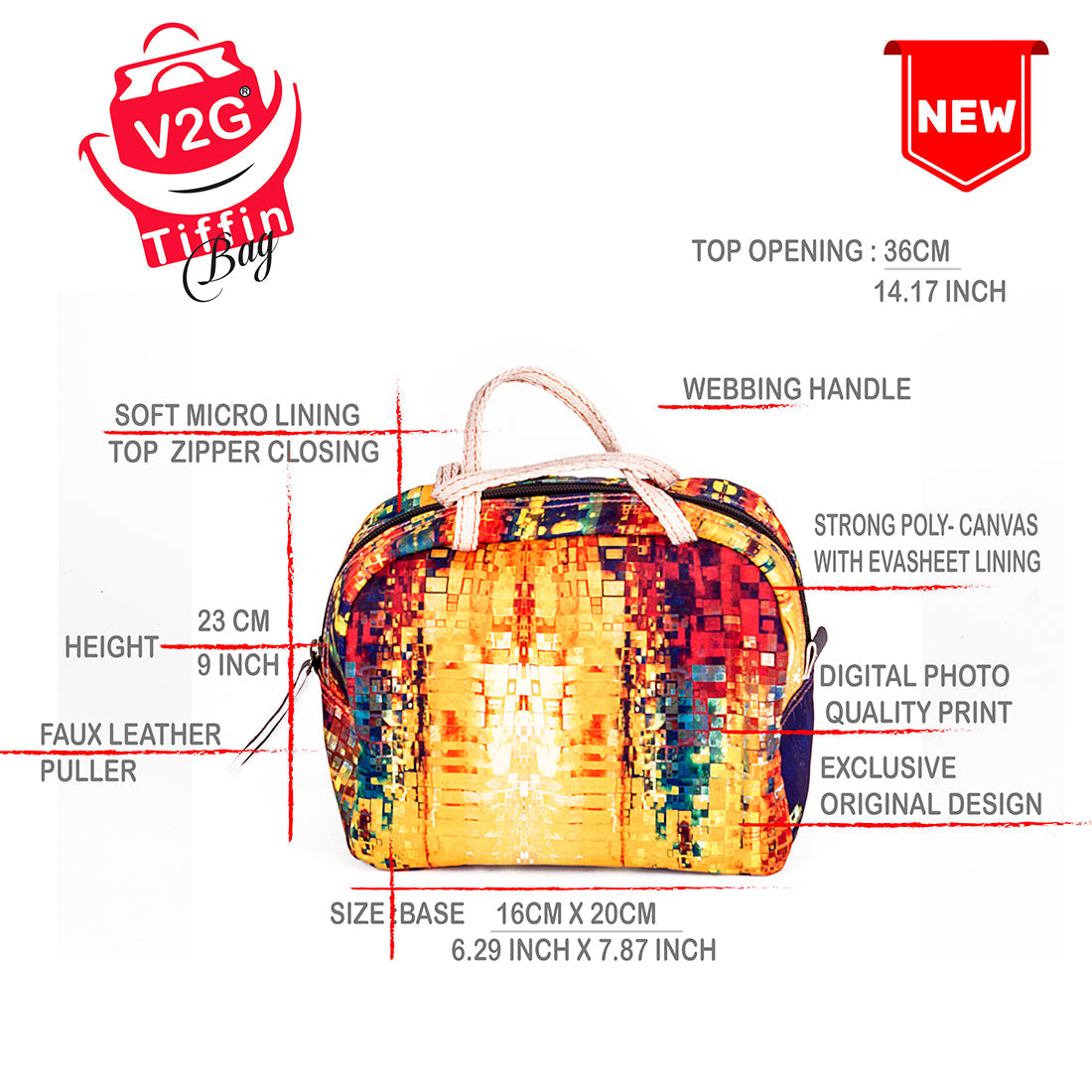 Lunch Bag-Colored Mosaic