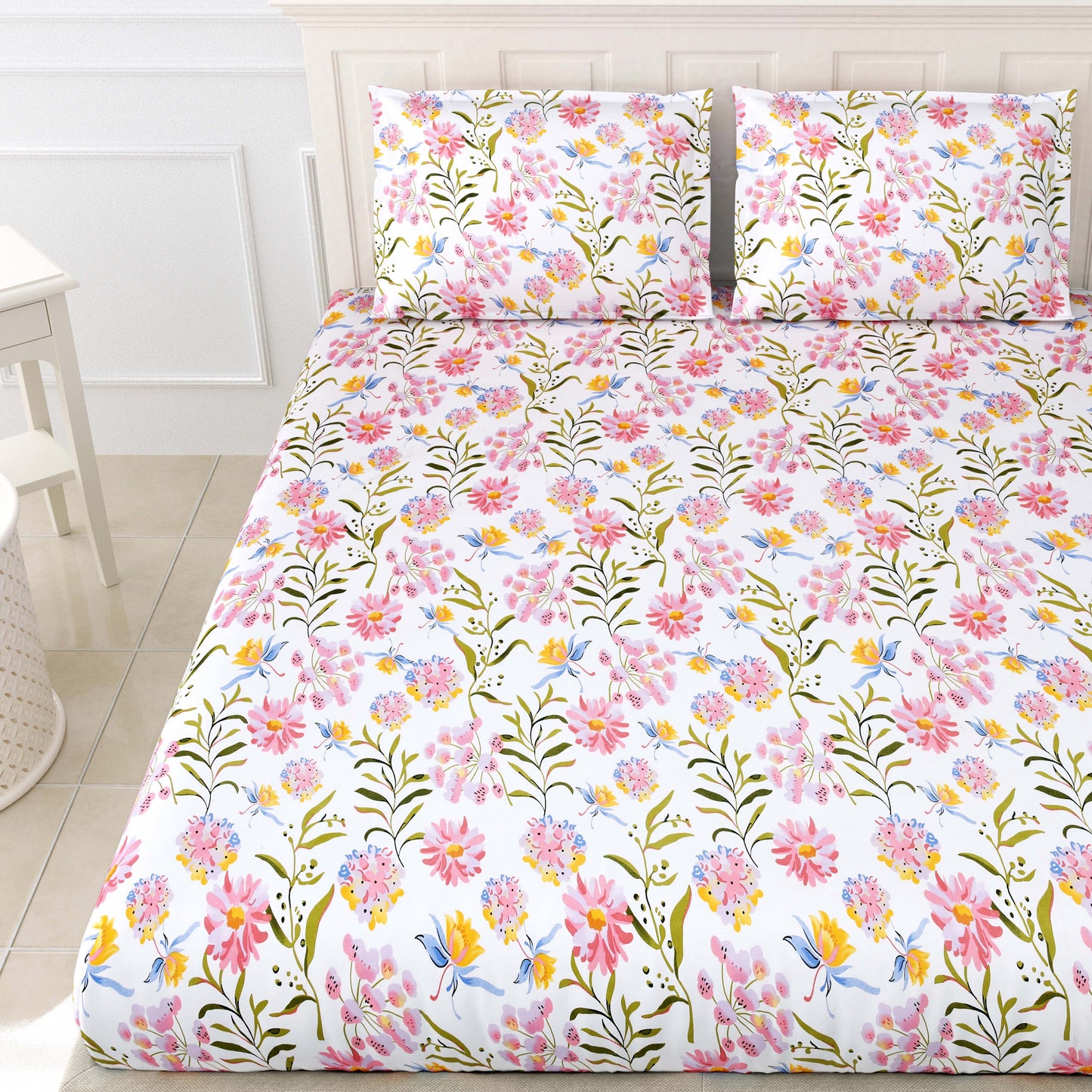 Printed Bedsheet- Double Bed -My Garden