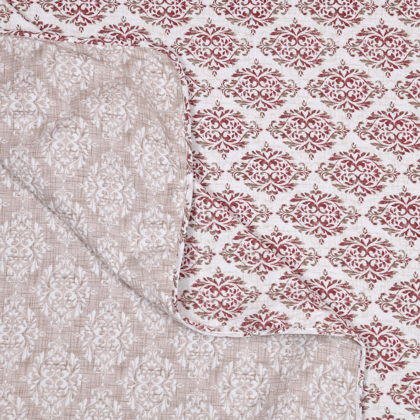 Dohar Cotton-Double Bed- Brown Ethnic Buti