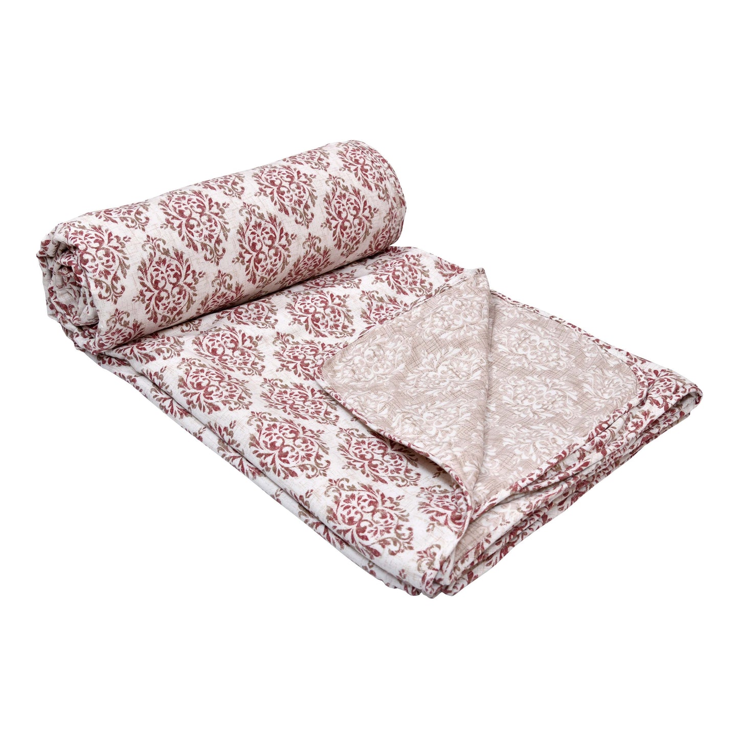Dohar Cotton-Double Bed- Brown Ethnic Buti