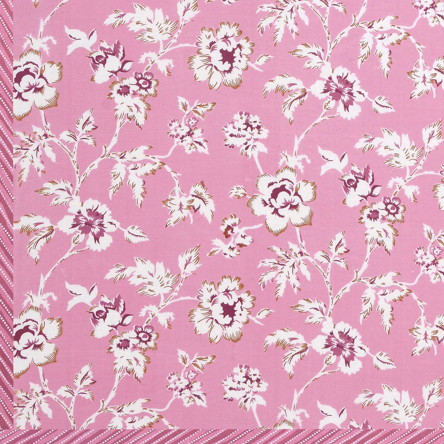 Dohar Cotton-Double Bed-Pink Flora