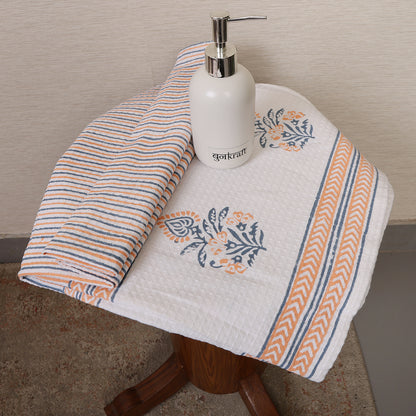 Bath Towel- Orange Stripes