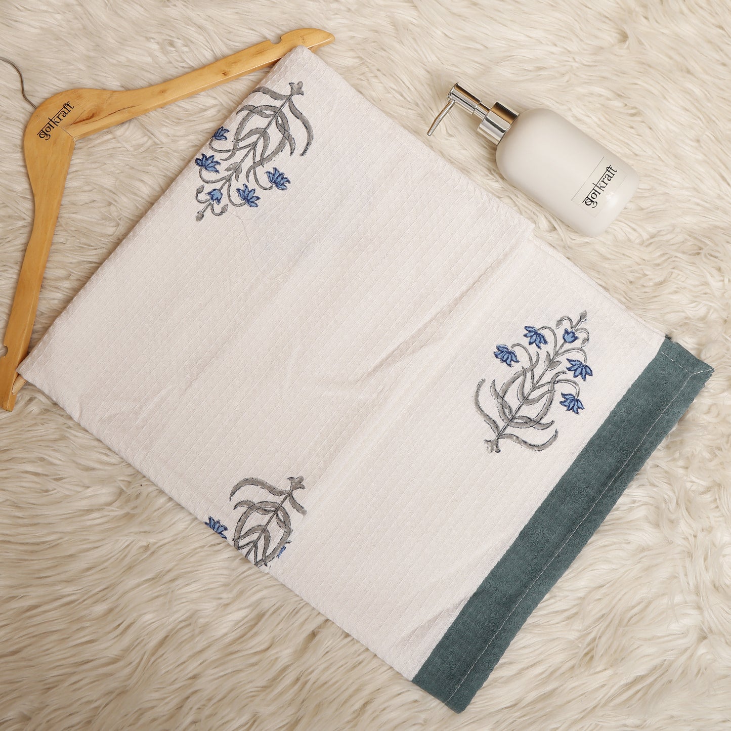 Bath Towel- Blue Lotus