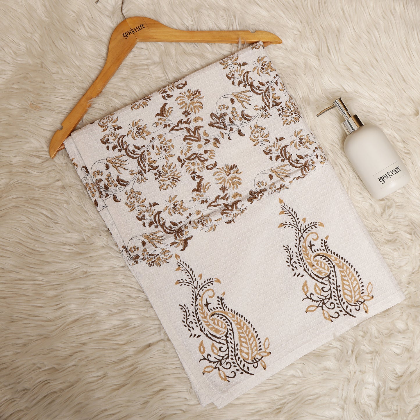 Bath Towel- Brown Paisley