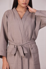 Misty Mocha Waffle Cotton Bathrobe