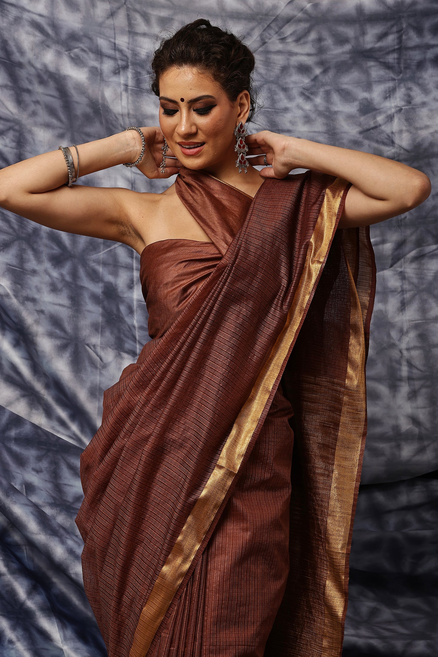 Handloom Saree- Bronze Whisper