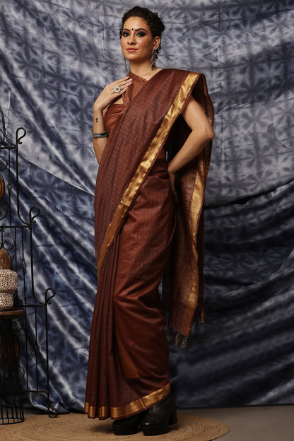 Handloom Saree- Bronze Whisper