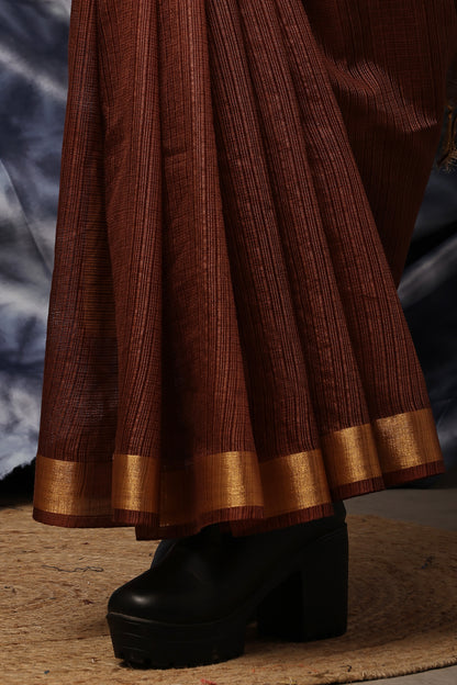 Handloom Saree- Bronze Whisper