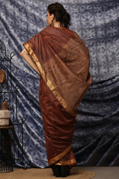 Handloom Saree- Bronze Whisper