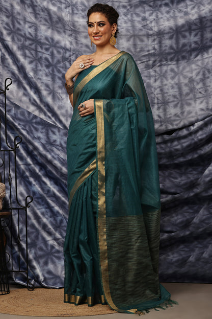 Handloom Saree- Peacocok Grace