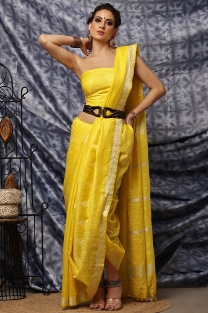 Handloom Saree- Haldi Grace
